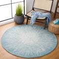 thumbnail image 2 of SAFAVIEH Micro-Loop Carbrey Sunburst Area Rug, Aqua, 5' x 5' Round, 2 of 11