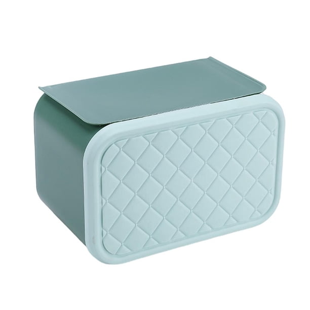 Portarrollos de papel higiénico de pared, sin perforaciones, para accesorios, estante organizador Verde