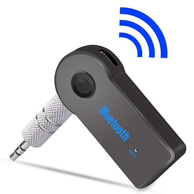 Wireless Bluetooth AUX Audio Stereo Music Home Car Receiver 3.5mm Adapter Mic # 