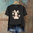 thumbnail image 5 of Easter Shirts for Women Bunny Shirt Cute Floral T-Shirt Funny Rabbit Summer Graphic Tee Casual Tops Funny Easter Graphic, 5 of 6