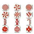 thumbnail image 3 of Christmas Peppermint Candy Ornaments Set – 24PCS Red and White Holiday Hanging Decorations for Tree, Home, Party, DIY Crafts, and Festive Displays, 3 of 5