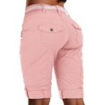thumbnail image 1 of Bermudas de Mujer con Diseño de Bolsillo con Solapa Bermudas Cargo 2023 TrendyPinkSmall, 1 of 4