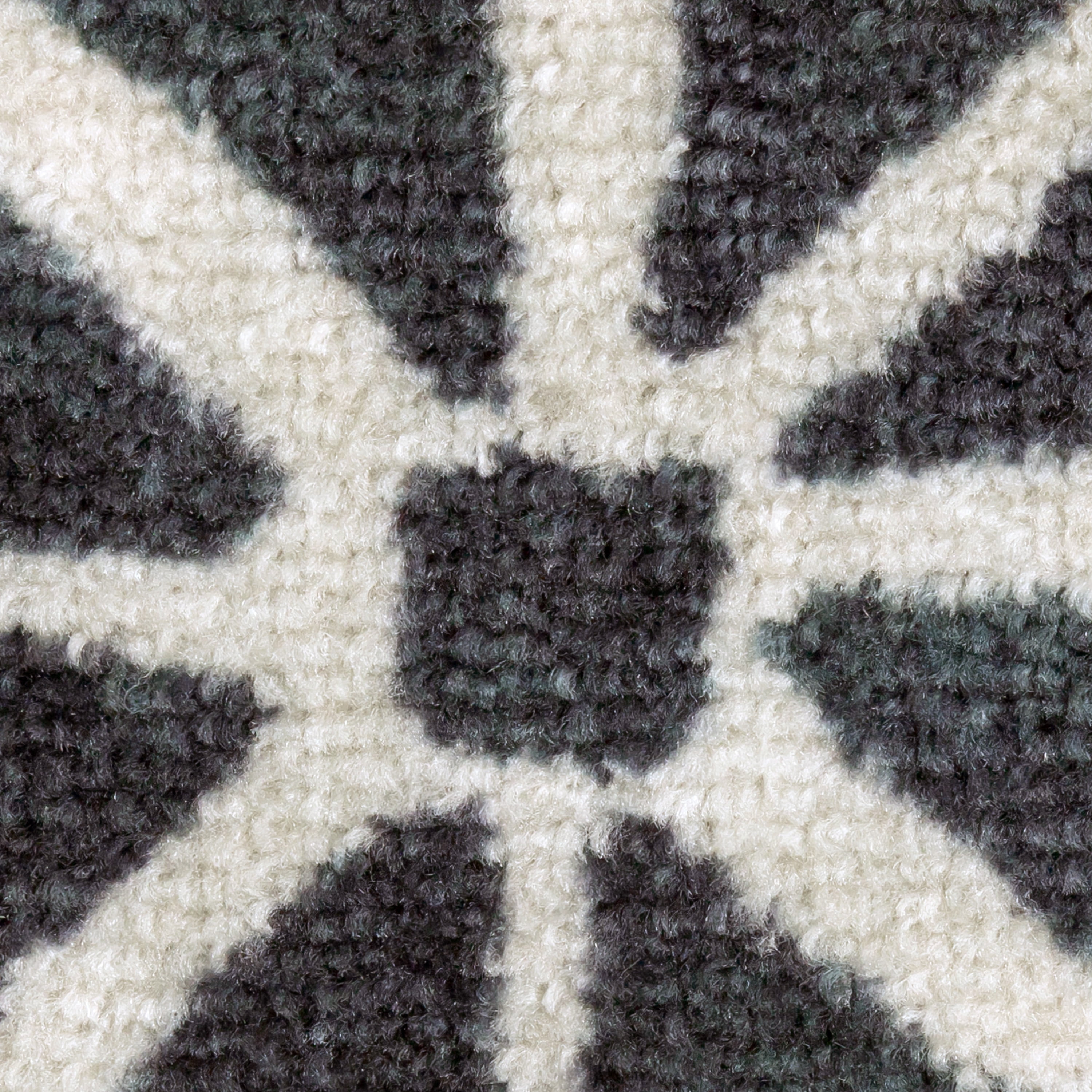 Maples Rugs Moderna Modern Geometric Dark Blue Washable Hallway Runner Rug, 2' x 6'