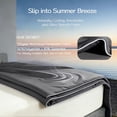 thumbnail image 3 of Cooling Comforter Full/Queen Size with Tencel™ Fill, Cooling Blankets for Hot Sleepers & Night Sweats，Double-Sided Cold Blanket All Season Breathable Lightweight Duvet, 90x90 Inches, Grey, 3 of 8