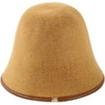 thumbnail image 2 of CoCopeaunts Wool Bucket Hat Women Autumn Winter Warm Fisherman Hats Vintage Solid Color Casual Simple Packable Bucket Hat Cap, 2 of 8