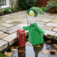 thumbnail image 1 of Conjunto de impermeable de ganso para estatua de jardín de 58 cm | Disfraz impermeable de 3 piezas con sombrero y minisombrilla | Decoración de jardín para todas las estaciones, 1 of 6