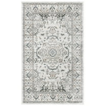 SAFAVIEH Isabella Tamzen Oriental Area Rug, Light Grey/Cream, 3' x 5'