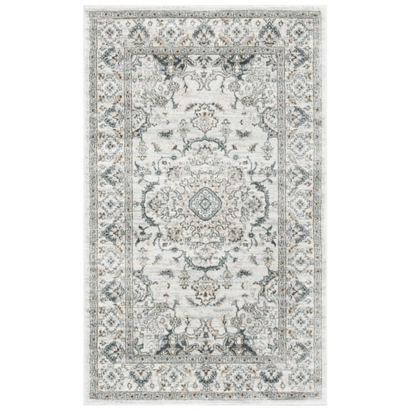 SAFAVIEH Isabella Tamzen Oriental Area Rug, Light Grey/Cream, 3' x 5'