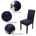 thumbnail image 5 of Chair Slipcover for Dining Room,Solid Color Parsons Chair Cover Universal Removable Washable Anti-Dust Soft Super Fit Chair Protector for Hotel Banquet Wedding Living Room-4-Navy blue, 5 of 7