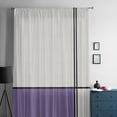 thumbnail image 5 of Farmhouse Purple,Semi Sheer Curtains Drapes for Living Room,Bedroom,French Doors Window 72 Inches Long,Modern Abstract Geometric Stripes Art Rod Pocket Chiffon Curtain Drapery Voile Draperies Panel, 5 of 6