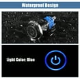 thumbnail image 6 of Unique Bargains 2pcs 16mm Car Interior Momentary Push Button Switch Round Start Button SPST 1NO AC 12-24V Blue Light, 6 of 6