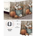 thumbnail image 3 of Pumpkin Cotton Bed Skirt Queen Size 16 Inch Drop, Barrel Wood Grain Fall Harvest Thanksgiving Wrap Around Dust Ruffle Bedskirts, Wrinkle & Fade Resistant Easy Fit Bedskirt with Adjustable Elastic, 3 of 8