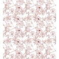 thumbnail image 3 of Vintage Twin Size Duvet Cover Set, Rustic Sprigs with Wild Peonies Nature Inspired Garden Pattern Vintage Look, Decorative 2 Piece Bedding Set with 1 Pillow Sham, Burgundy White, by Ambesonne, 3 of 3