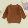 thumbnail image 7 of Okbabeha Baby Toddler Girl Boy Knit Sweater Letter Print Sweatshirt Big Sister Little Sister Matching Outfits Fall Winter Clothes, 7 of 7