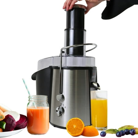 

Total Chef Juicin Juicer Wide Mouth Centrifugal Juice Extractor 3” Wide Feed Chute 700W 2 Speeds Stainless Steel Blade Easy to Clean Juicing Machine for Fruits Vegetables Greens Almond Milk