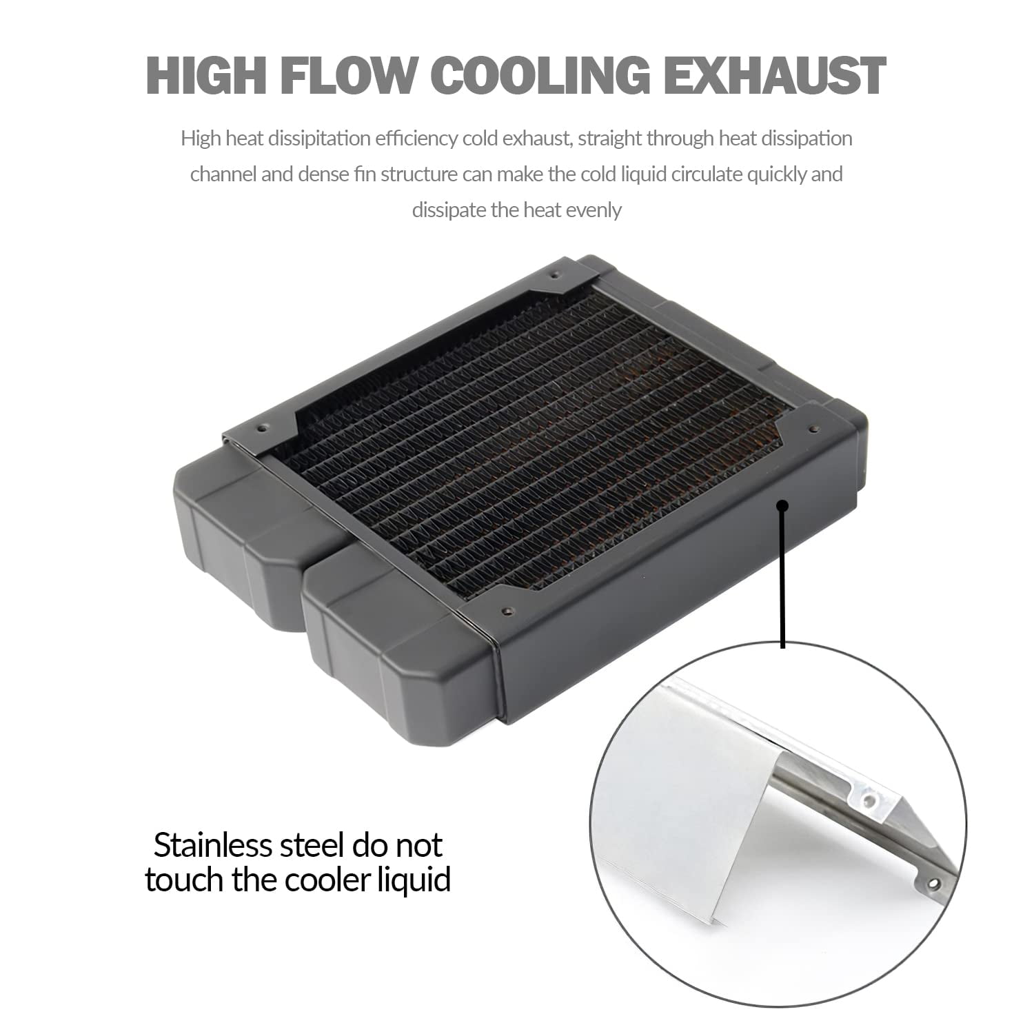 Buy Dracaena Computer Radiator Copper Water Cooling Cooler for CPU Heat Sink Liquid Heat