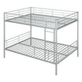 thumbnail image 4 of Kacho Full Bunk Bed, Full Over Full Metal Bunk Bed for Kids Adults, Convertible into 2 Bed, Full Bed Frame Kids Bunk Beds with Full-Length Guardrail and Ladder, Easy Assembly, No Noise Free, Silver, 4 of 9