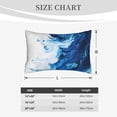 thumbnail image 2 of Salouo Blue White Fluid Art Print Print Pillow Case Cover,Wrinkle-Free Bed Pillow Cover Pack of 1 Home Decor Fade-Resistant and Stain-Resistant ,Pillows Not Included -16"x24", 2 of 8
