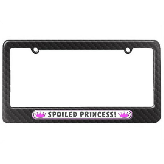 Spoiled Princess - Pink License Plate Frame
