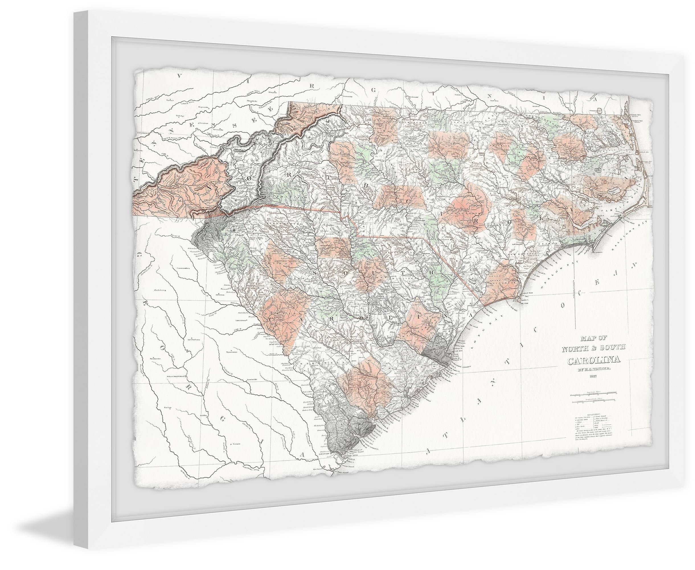 Marmont Hill Spots Map Framed Wall Art