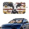 thumbnail image 2 of Xixirimido Car Windshield Sun Shade Car Sun Visor Block UV Rays Foldable Automotive Windshield Sunshades Front Window Sun Blocker Keep Your Vehicle Cool, Cow American Flag Sunflower, 2 of 8