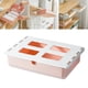 thumbnail image 4 of Organizador de maquillaje bajo la mesa, bandeja oculta en cajón de escritorio, almacenamiento autooculto Rosa, 4 of 9
