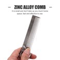 thumbnail image 4 of MasteelfCA Men Beard Comb Portable Pocket Comb Zinc Alloy Comb Hair Comb Durable Comb, 4 of 8