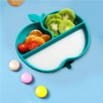 thumbnail image 3 of Plato De Cena Plegable De Silicona Para Niños Sin Olor, Plato De Cena Dividido De Una Pieza Para Bebé, Cuenco De Comida Complementario, Suministros Para Bebés Yuarrent HA018749-00, 3 of 7