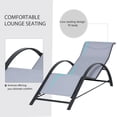 thumbnail image 4 of Outsunny 3 Pcs Patio Pool Lounge Chairs Set, Outdoor Chaise lounge, Table, 4 of 10