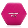 thumbnail image 4 of Philosophy Gym Neoprene Dumbbell Hexagon Hand Weights, 2 lb Pair - 4 lb Total, 4 of 7