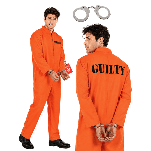 Fun Shack Prisoner Costume Men, Inmate, Halloween Costumes for Men