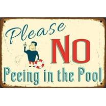 New Metal Poster Please No Peeing in The Pool Vintage Metal Tin Sign 8x12 Inch Retro Art Home Bathroom Bar Pub Garage Shop Wall Decor Metal Plaque