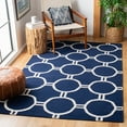 thumbnail image 5 of SAFAVIEH Dhurrie Sloane Geometric Circles Wool Area Rug, Light Blue/Ivory, 2'6" x 4', 5 of 5