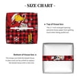 thumbnail image 5 of Sikiie Vintage Santa Skiing Red Plaid Leather Tissue Box Cover Square, tissue box holder - 5.2”x5.2”x5.2”, 5 of 7