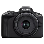 Canon EOS R50 Mirrorless Camera with 18-45mm Lens- 24.2 MP Waterproof Smartphone Integration Mirrorless Digital Camera, Black