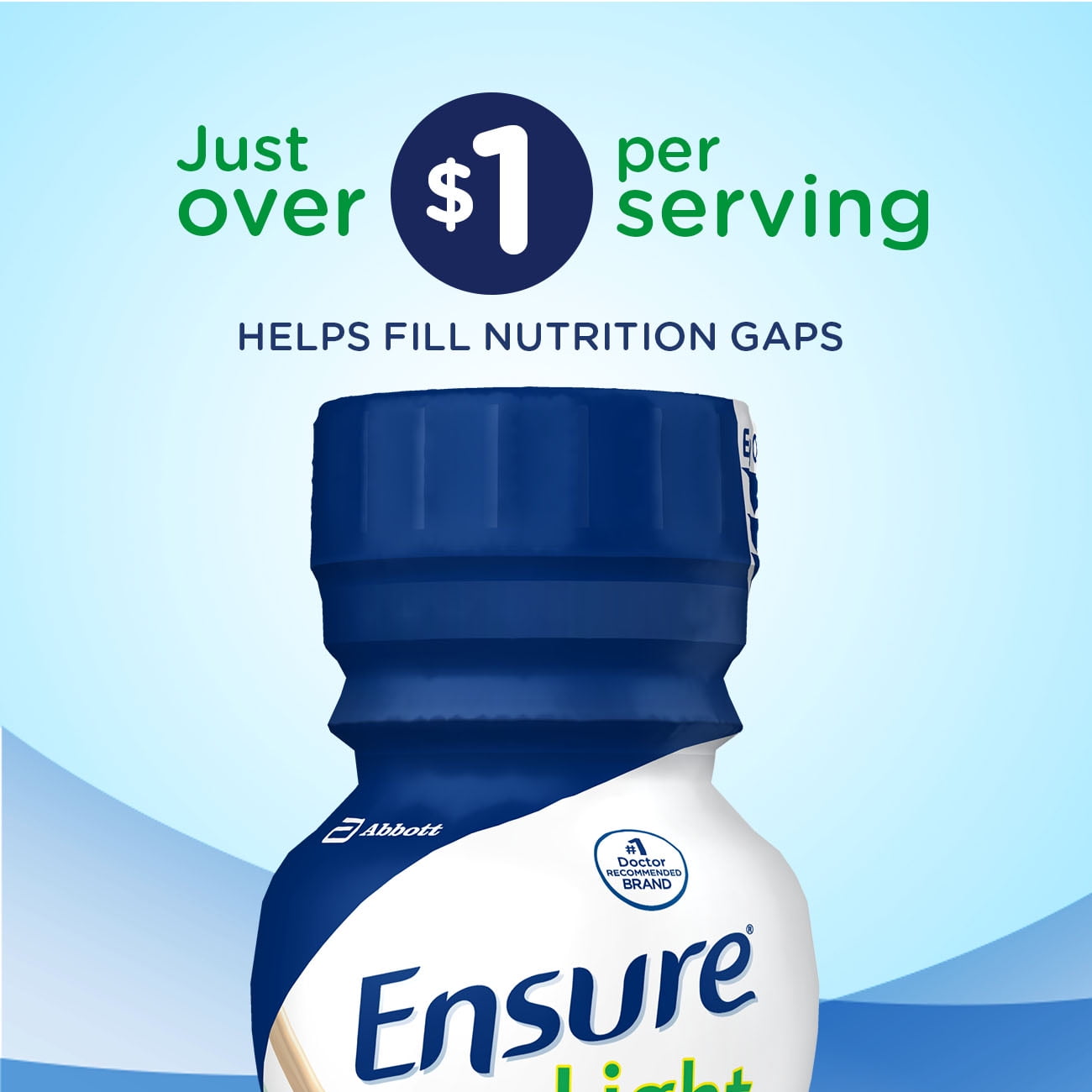 Ensure Light Nutrition Shake Vanilla 8 Fl oz Bottles 0 Sugar High