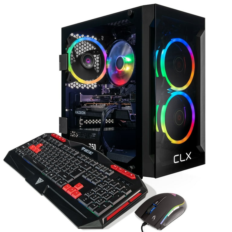 CLX SET Ryzen 7 5700X Gaming PC, 16GB DDR4, Radeon RX 7600, 1TB 