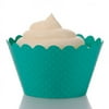 Dress My Cupcake Standard Aqua Cupcake Wrappers, Set of 12