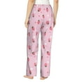 thumbnail image 3 of Naloa Floral Strawberr Print Women’s Ultra-Soft Comfy Pajama Lounge Pants with Pockets & Drawstring, 3 of 8