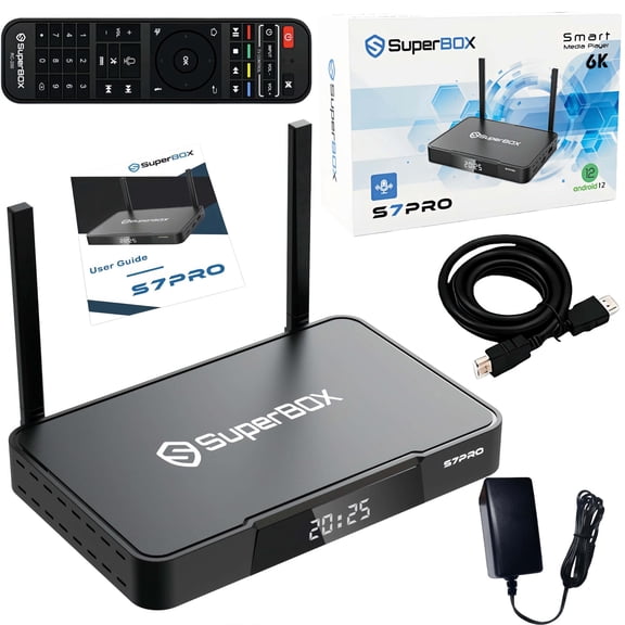 2026 SuperBox S7PRO Latest Fully Loaded, 4GB RAM 32GB ROM, Super Box S7Max TV Box with Voice Remote, Time Shift, Parental Controls