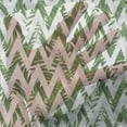 thumbnail image 3 of Palm Leaf Tulle Curtains with Rod Pocket, Chevron Motif Zigzag Lines with Green Palm Leaves Modern Summer Theme, Sheer Drape for Wedding Party 2 Panels, 7 Sizes, Green White, by Ambesonne, 3 of 3