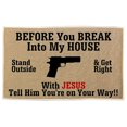 thumbnail image 1 of Before You Break Into My House DecorationDoormat Bathroom Welcome Floor Doormat, 1 of 6