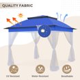 thumbnail image 5 of COOS BAY 11x11 Replacement Gazebo Top with Air Vent Sunshade Polyester Top Cover Only, Blue, 5 of 6
