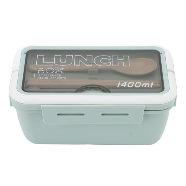 Qukaim Boîte à déjeuner thermique à 3 compartiments - 1400 ml - Grande capacité - Bonne étanchéité - Pour enfants, étudiants, travailleurs, école, bureau - Vert