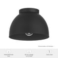 thumbnail image 7 of Hunter - Erling 1-light Matte Black, Small Flush Mount Light, Dimmable, Modern Style, Dome Shaped, for Bedrooms, Kitchens, Dining, Living Rooms - 48132, 7 of 7
