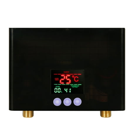 

Walmeck Instant 3KW Electric Tankless Wall-Mounted with Display 3-Level Adjustment Remote Control for Home Kitchen Bathroom