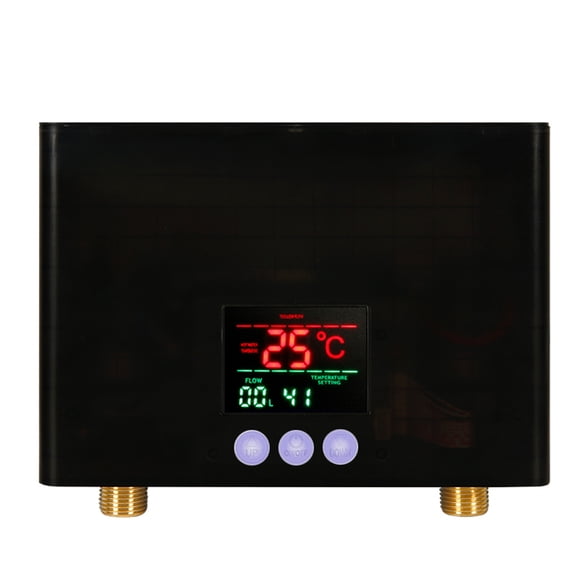 Mistaha Chauffe-Eau Électrique Instantané Mini Intelligent avec Fréquence Variable et Télécommande - Chauffe-Eau Écoénergétique 3000W pour Cuisine, Écran Tactile, Couleur Noire, Prise US 110V
