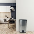 thumbnail image 5 of Mainstays Kitchen Trash Can, 13.2 Gallon Plastic Step Garbage Bin with Lid, Silver, 5 of 15