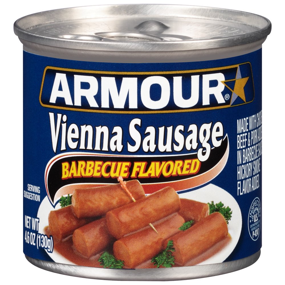 Armour Star Vienna Sausage, Barbecue Flavored, Canned Sausage, 4.6 OZ