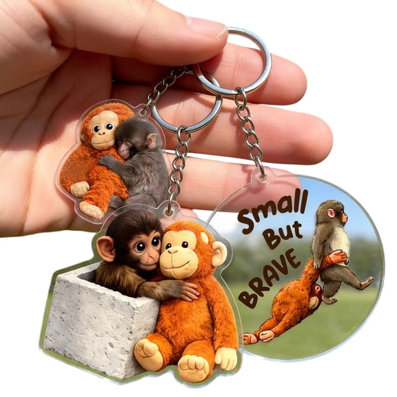 Punch Keychain Protect Punch Monkey Keychains - Team Punch Plush Keychain Hanging Keychain for Backpack, Purse, Car Keys